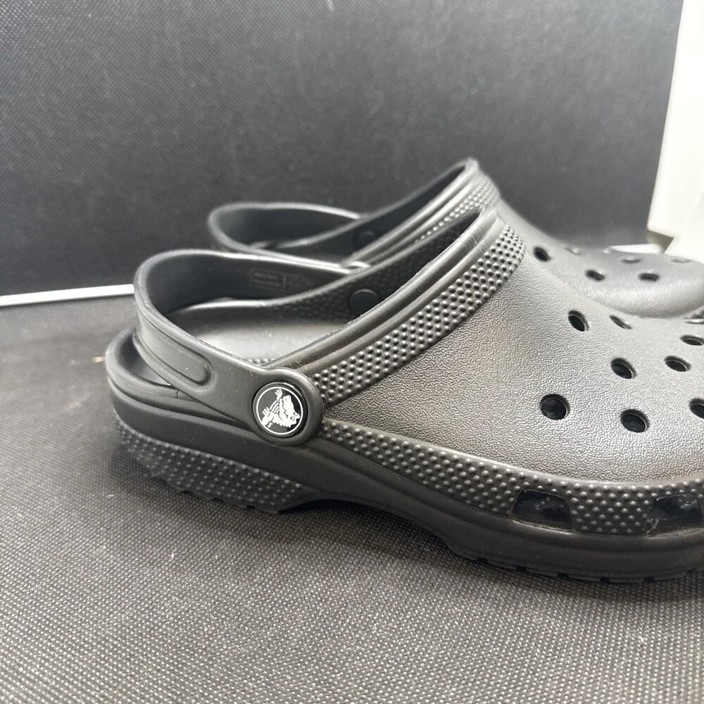 Unisex Youth Boys Girls Crocs Classic Clogs 206991 Black Size 2Y- UZB72 - Picture 7 of 15